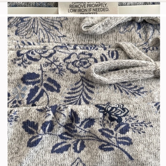 Lucky Brand Ladies' 4-Piece Pajama Set Gray (Denim Floral), - Picture 3 of 8